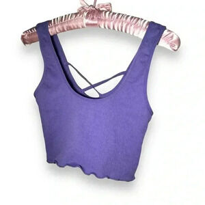 NWOT ABOUND Nordstrom ultraviolet ribbed cross back bralette M